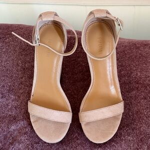 Forever 21 Nude Ankle Strap Heels